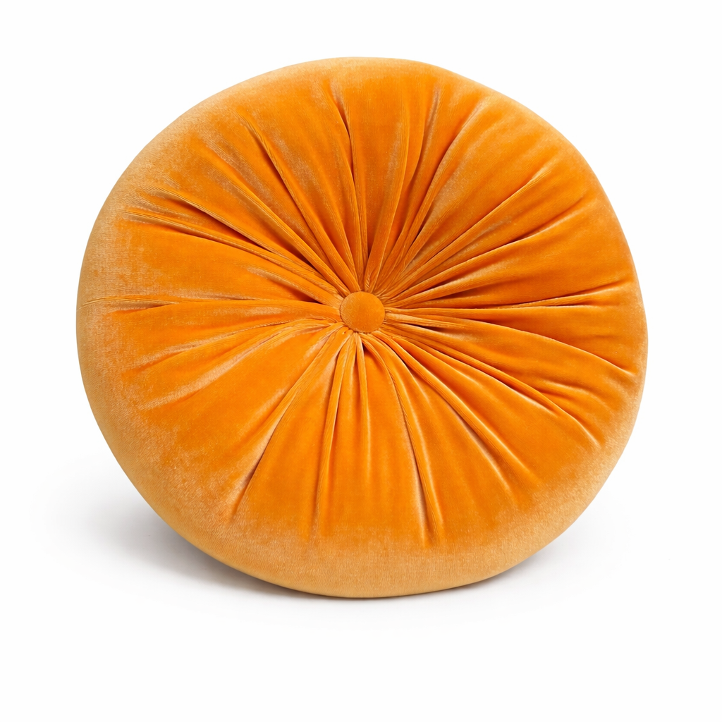 Tangerine Velvet Cushion