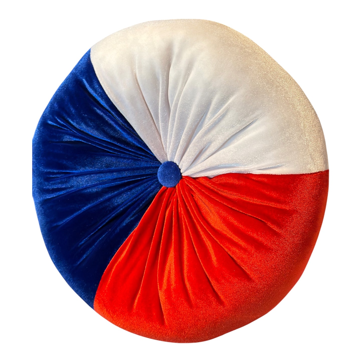 No Commitment Issues — Red, White & Blue Velvet Flag Pillow