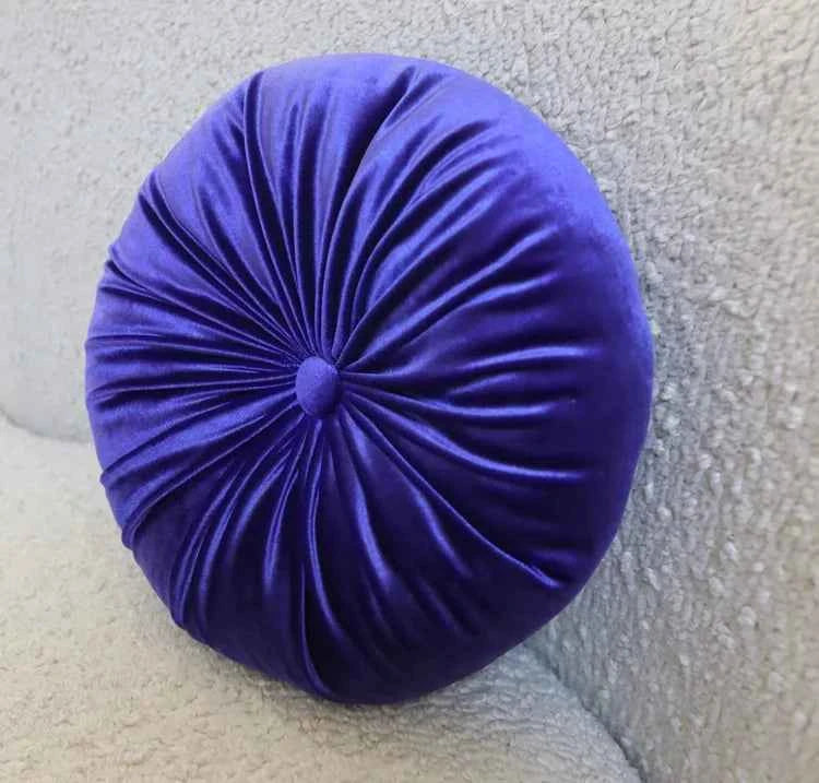Round velvet pillow - Ink