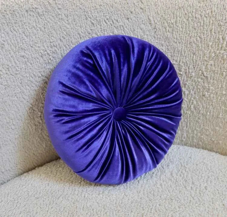 Round velvet pillow - Ink