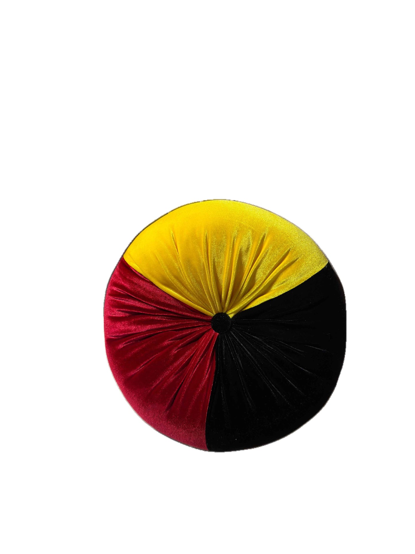 Ugandan Heritage Velvet Round Accent Pillow – 12” Diameter