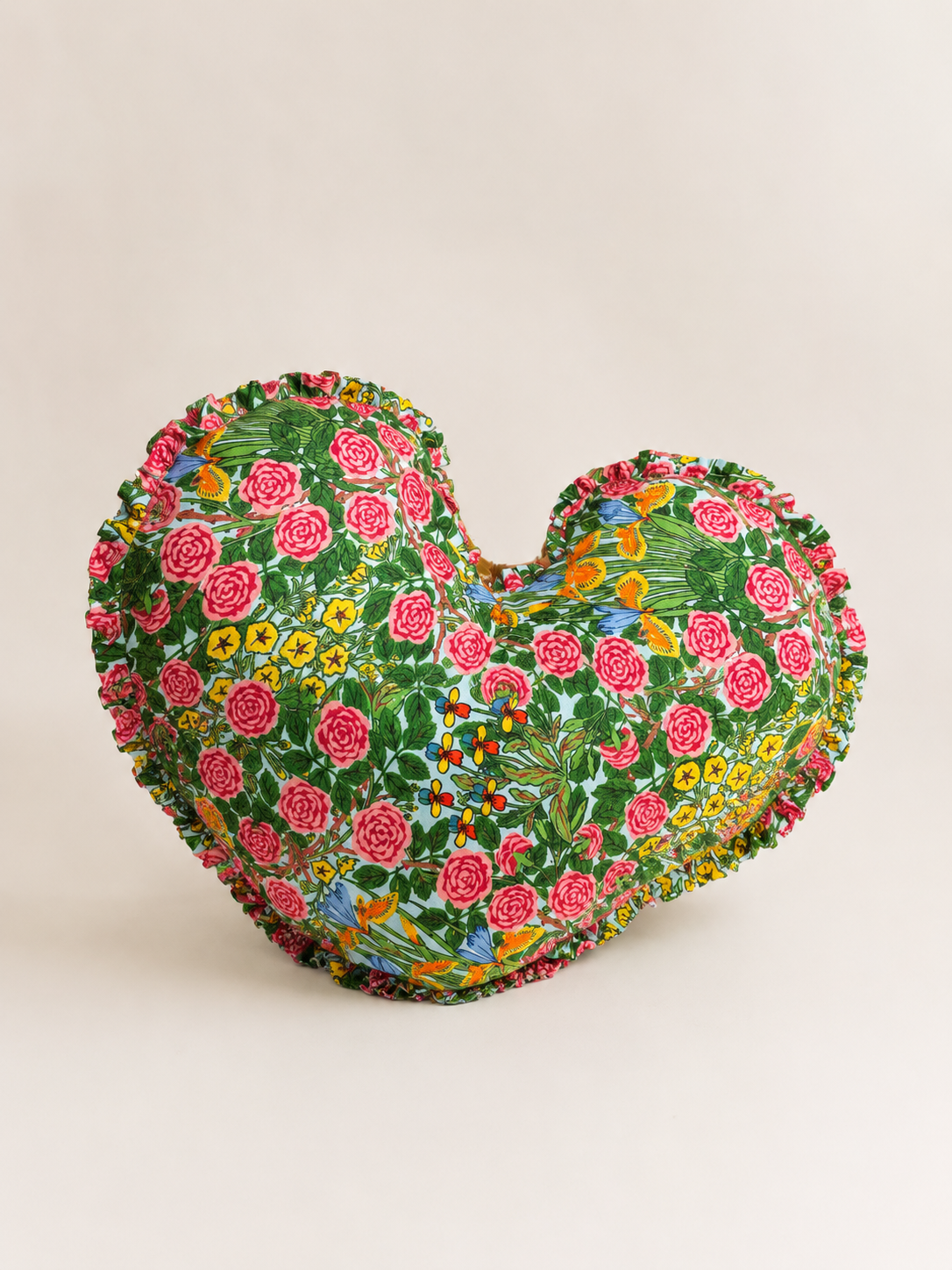 Secret Garden - Heart Ruffle Pillow 16"-17" Diameter