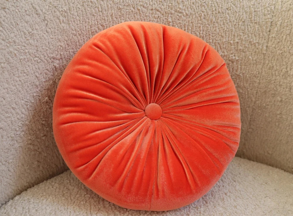 Velvet Throw Decorative Pillow - Orange
