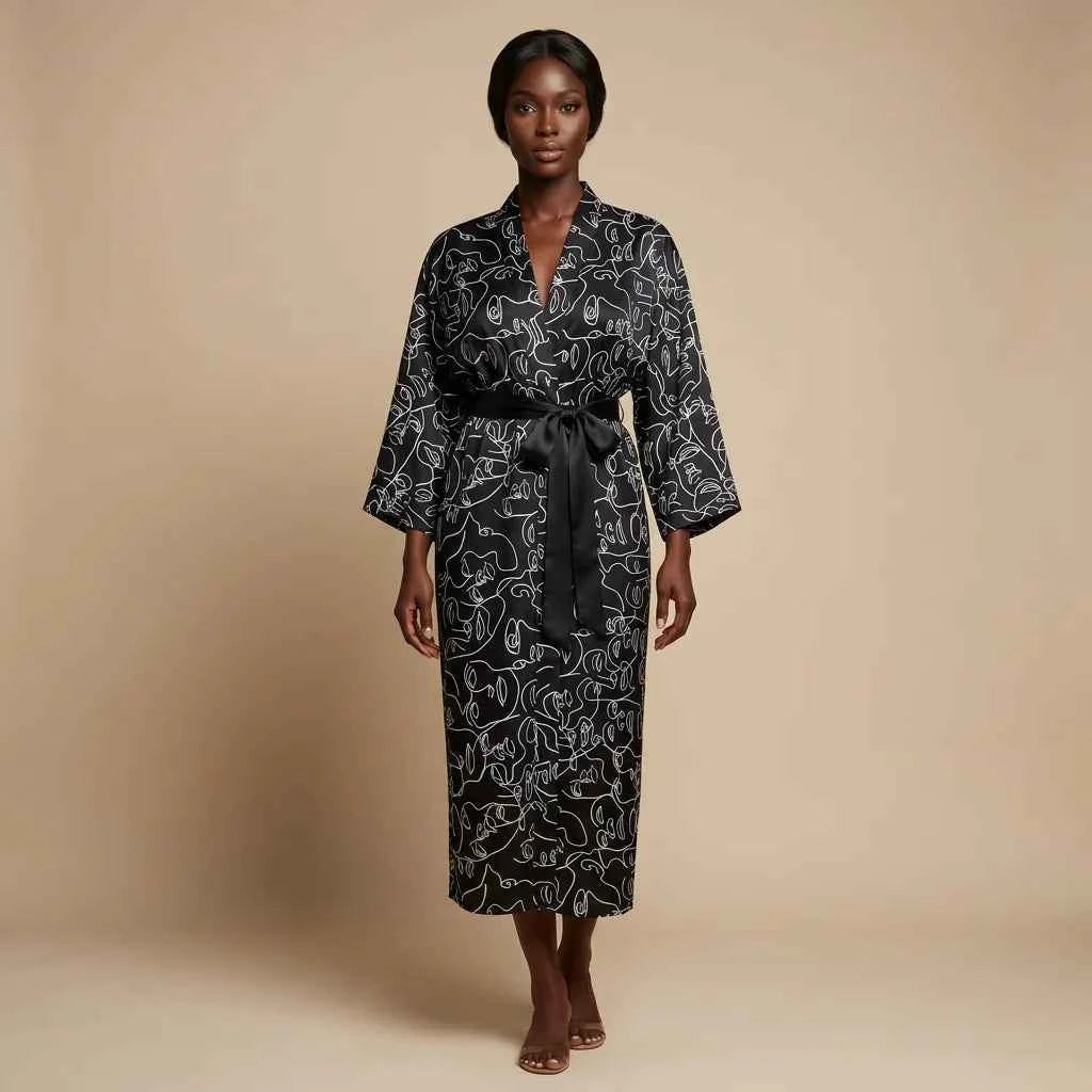 The Noir Muse Kimono Robe