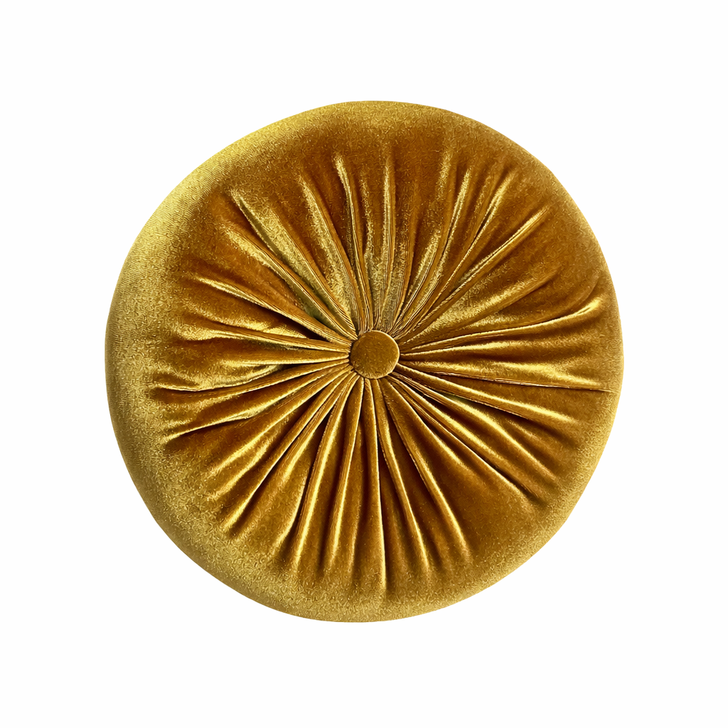 Round Velvet Pillow Golden Oak - Luxurious Comfort and Style