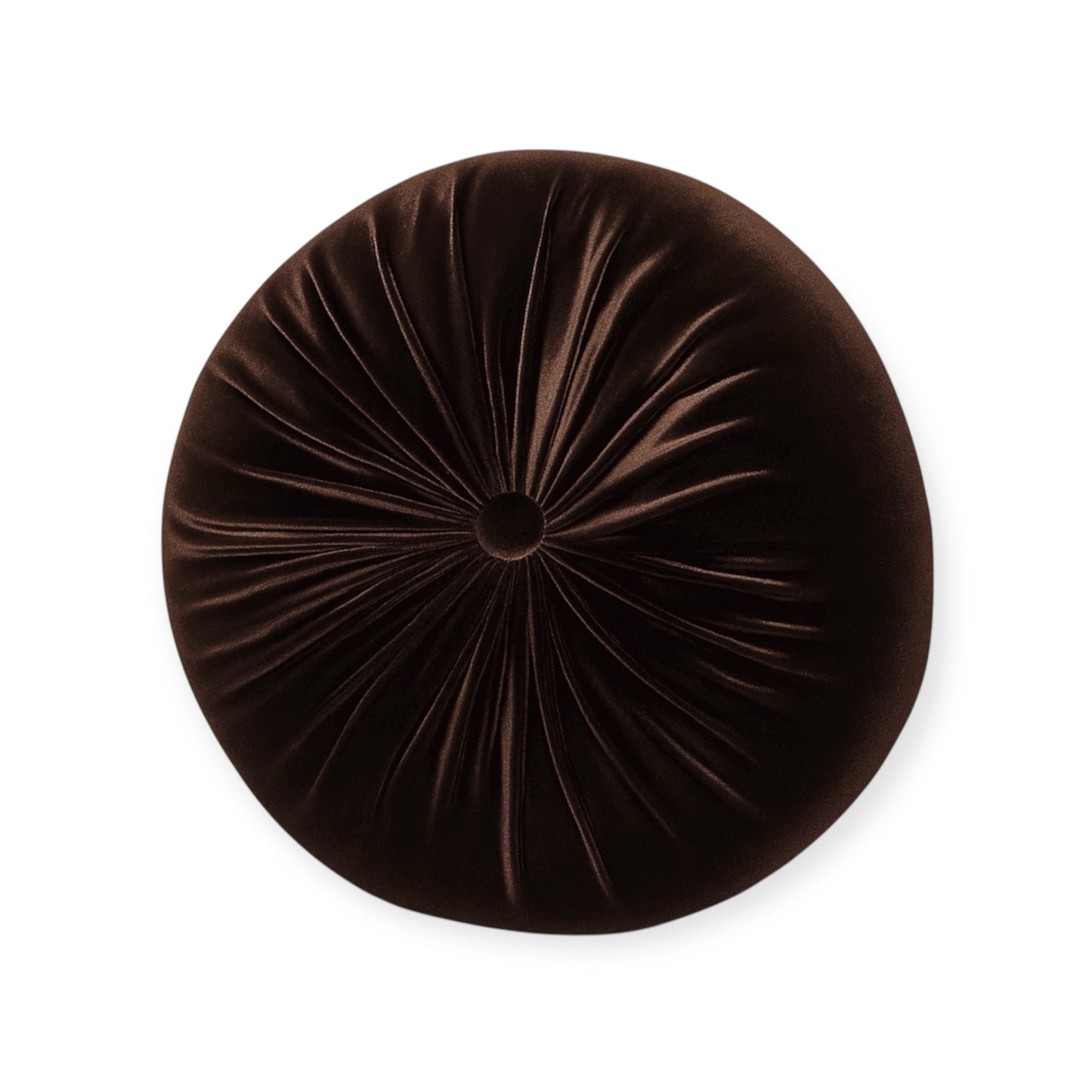 Round Velvet Cushion Brown 12"