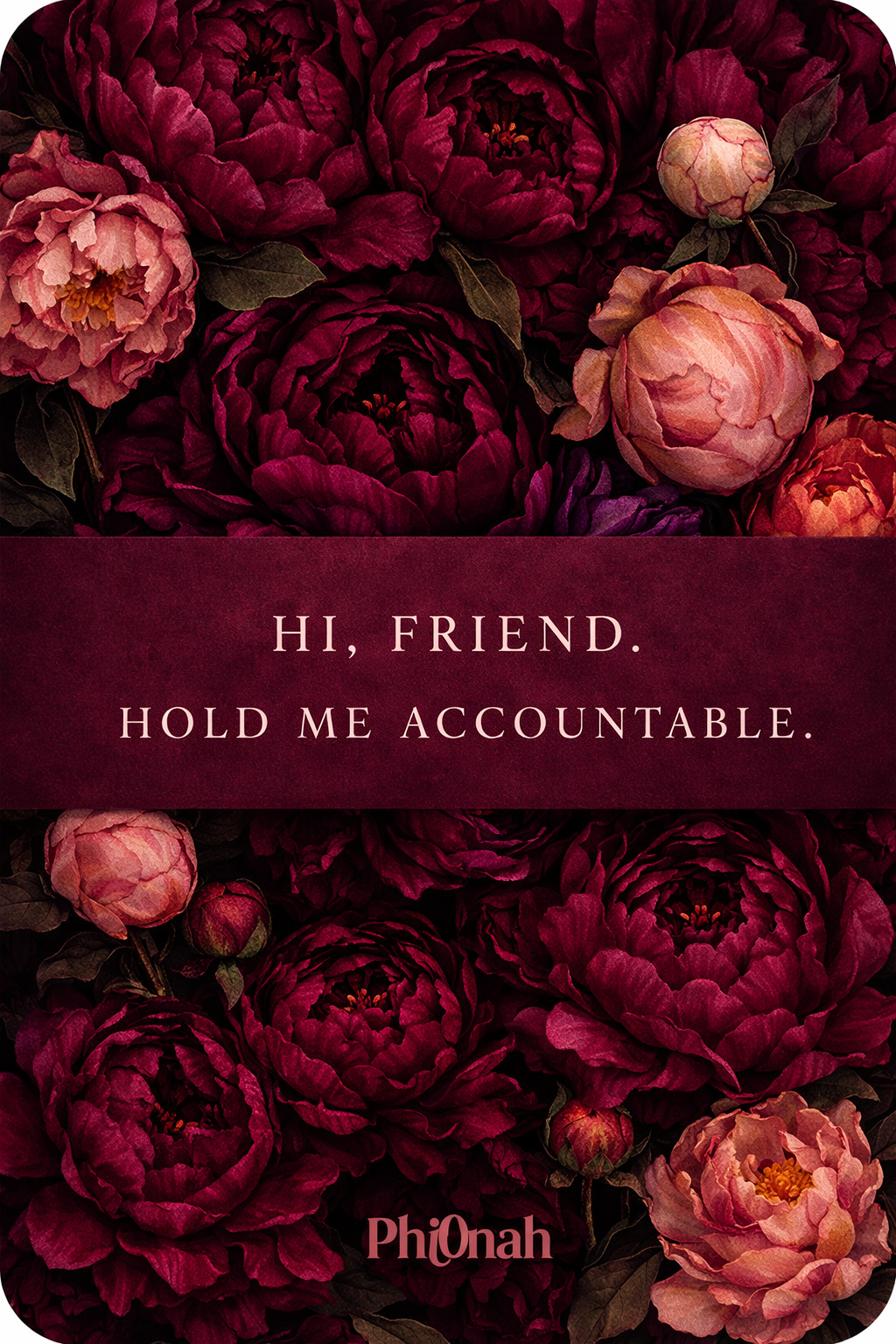 Card: Hi, Friend: Growth & Accountability