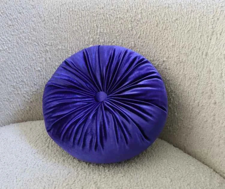 Round velvet pillow - Ink