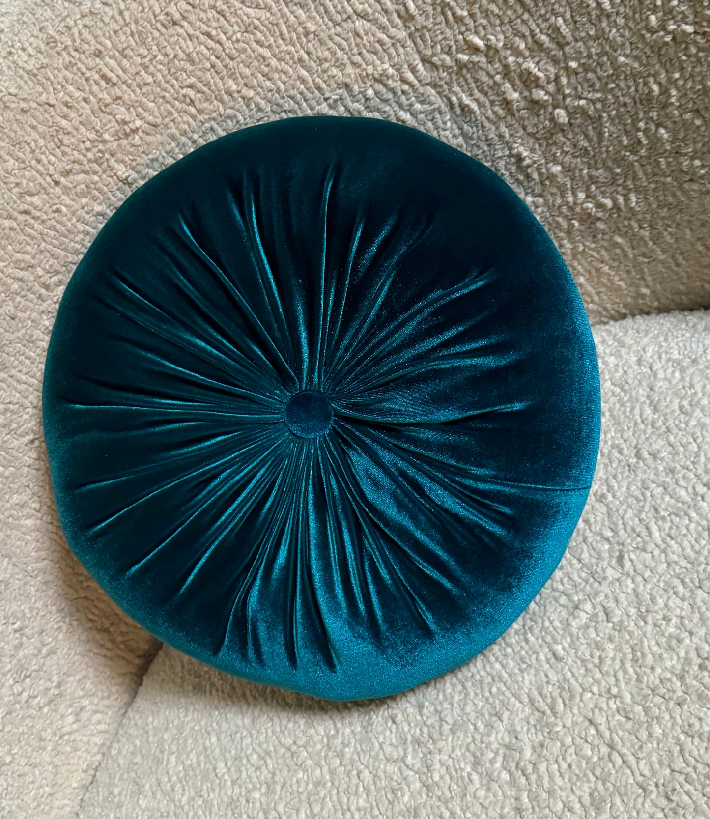 Peacock Teal Velvet Cushion