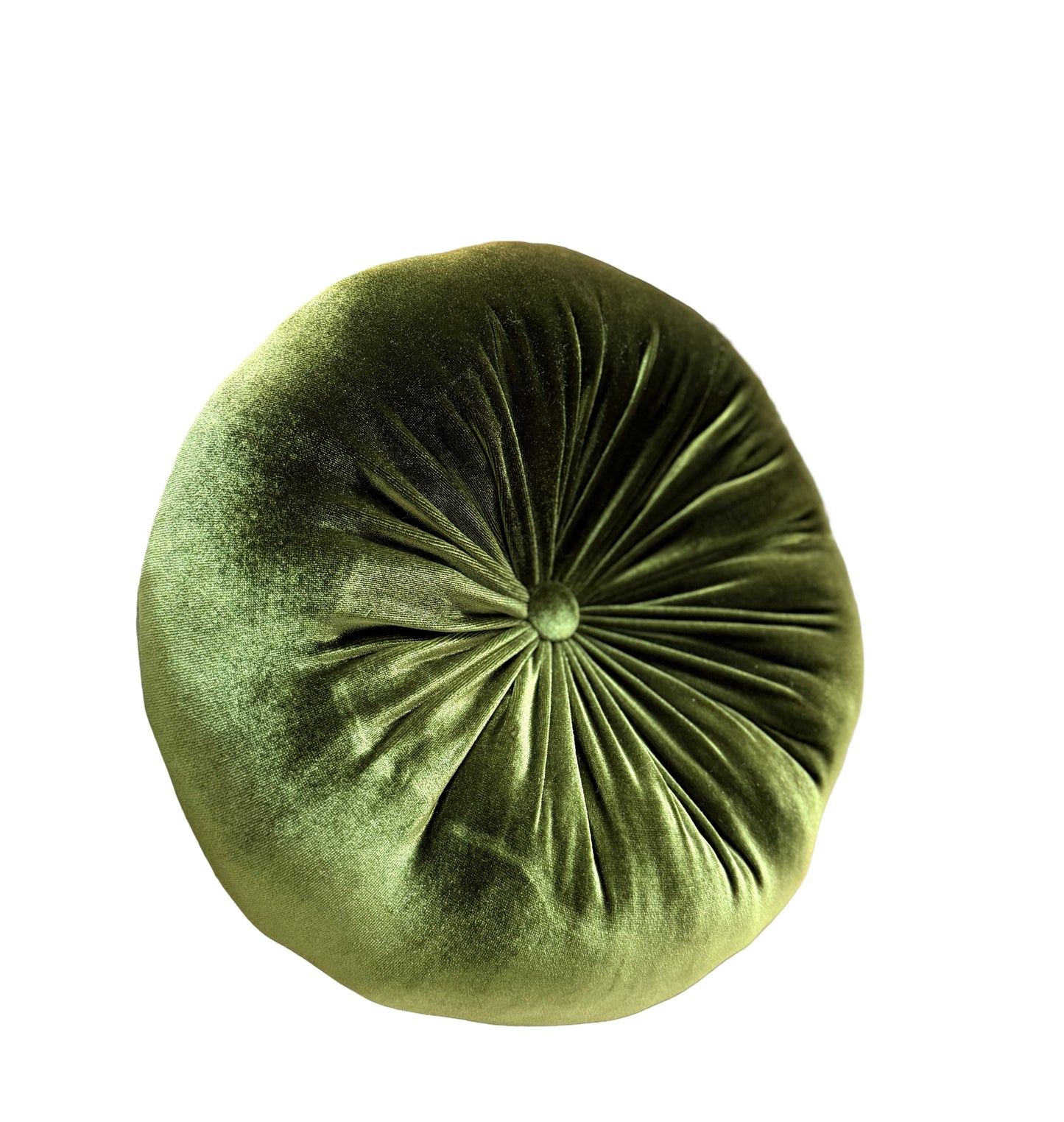 The Olive Grove Round Velvet Pillow - 12"Dia