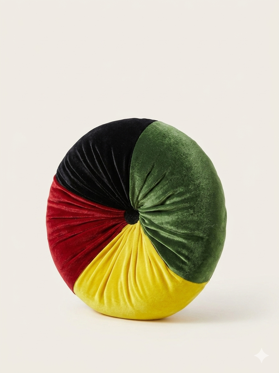 Royal Heritage Velvet Round Accent Pillow – 12” Diameter